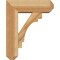 Ekena Millwork Merced Craftsman Rough Sawn Bracket w/ Offset Brace, Western Red Cedar, 6"W x 16"D x 20"H BKT0604X16X20MRC04RWR - alternate 4